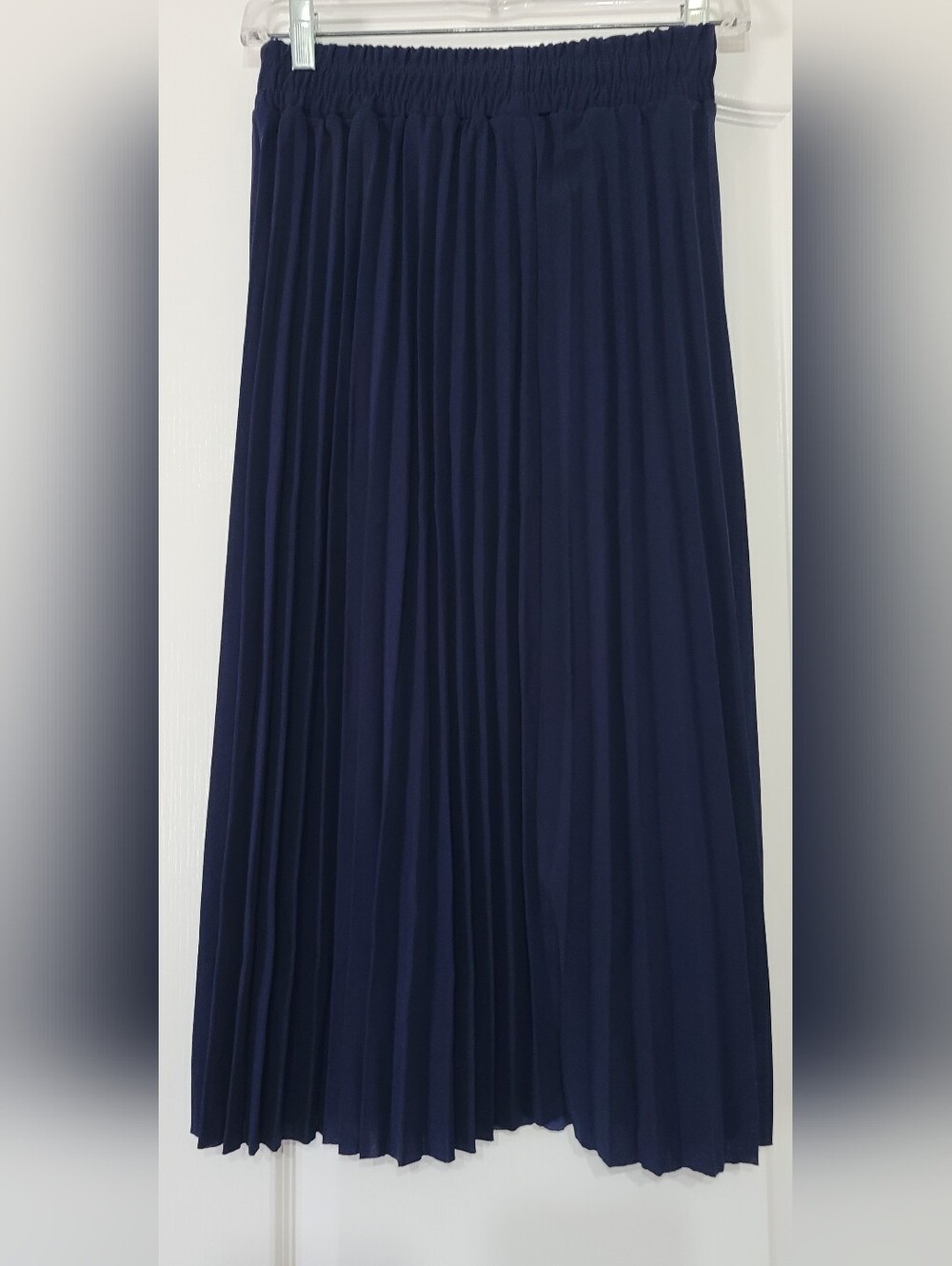 Pleated Navy Maxi Skirt - Women